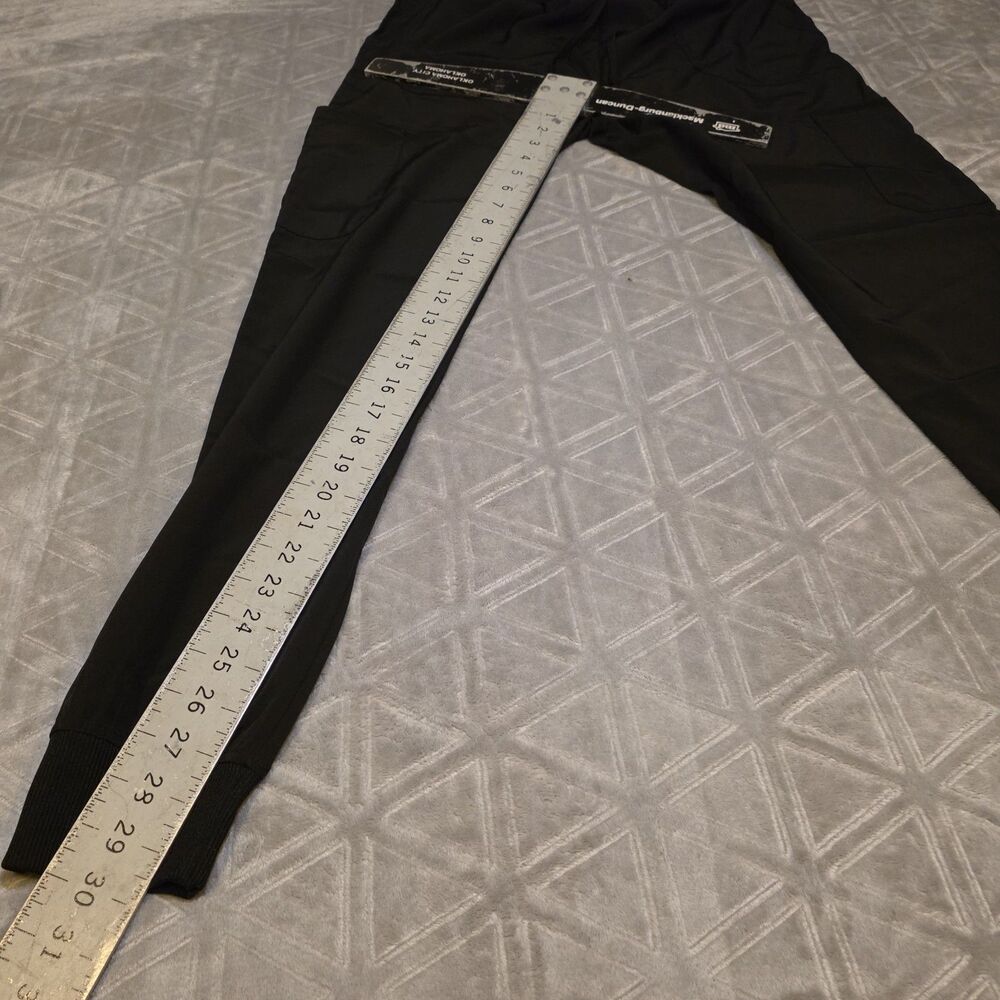 Scrubaid Performance Women's Scrub Pants Black SZ L Cargo Joggers Elastic Waist - Picture 4 of 10